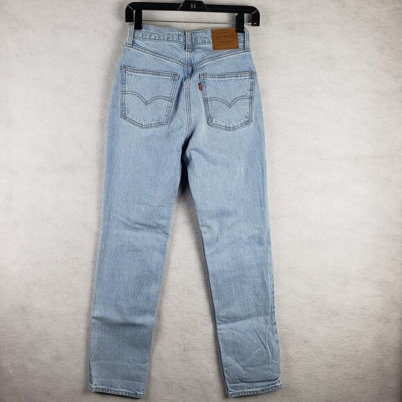 Levi's Women's 25x29 70's High Rise Slim Straight Leg Jeans Light Wash Denim - Picture 10 of 14